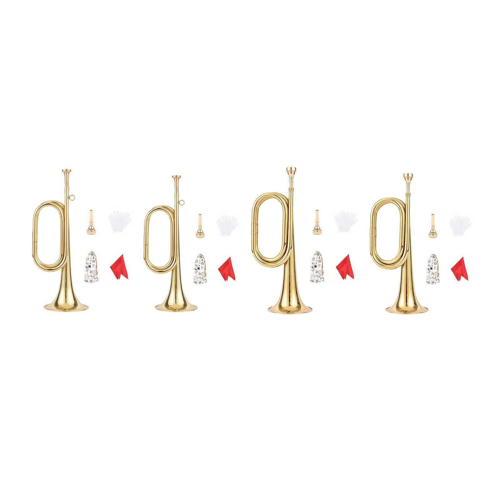 Musical Instrument Bugle - เครื่องดนตรีทรัมเป็ต เครื่องดนตรีทองเหลืองมืออาชีพ แตรเดินแถว สำหรับฝึกซ้อมประจำวัน นักเรียนระดับสูง มืออาชีพ