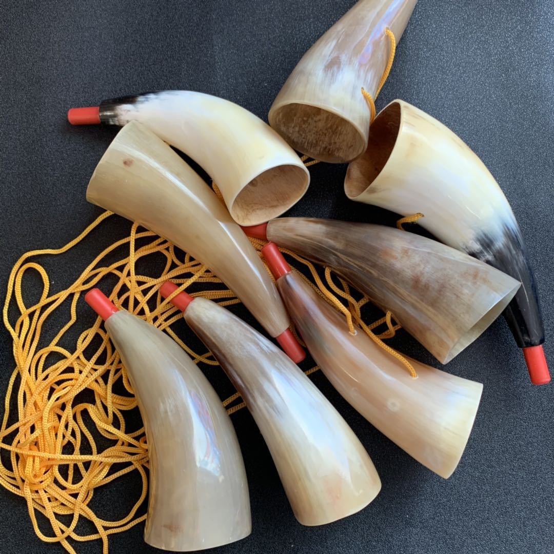 Musical Instrument Bugle - งานฝีมือเขาควายธรรมชาติทำจากเขาควายเครื่องประดับงานฝีมือแตรเดี่ยวสามารถเป่าออกได้