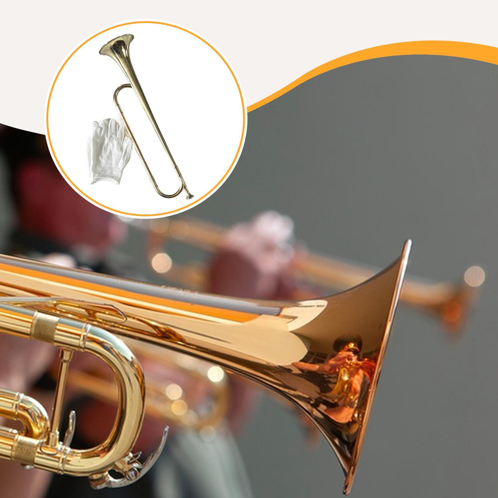 Musical Instrument Bugle - เครื่องดนตรีบิวเกิล ทรัมเป็ตทองคำระดับมืออาชีพสำหรับการแสดงในเทศกาล