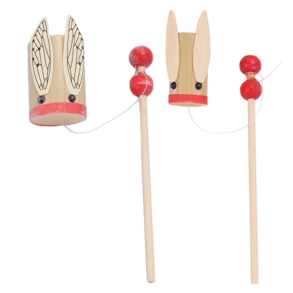 Musical Instrument You Shake - ของเล่นดนตรีจีนโบราณทำจากไม้ไผ่รูปจั๊กจั่น แบบสั่นสำหรับการทดลองวิทยาศาสตร์ DIY ทำมือสร้างเสียง
