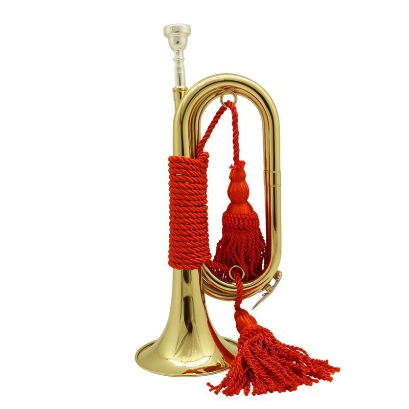 Musical Instrument Bugle - เครื่องดนตรี, แตรบีแฟลต, เชือกคล้องมือ, วงโยธวาทิต, แตรระดับมืออาชีพ