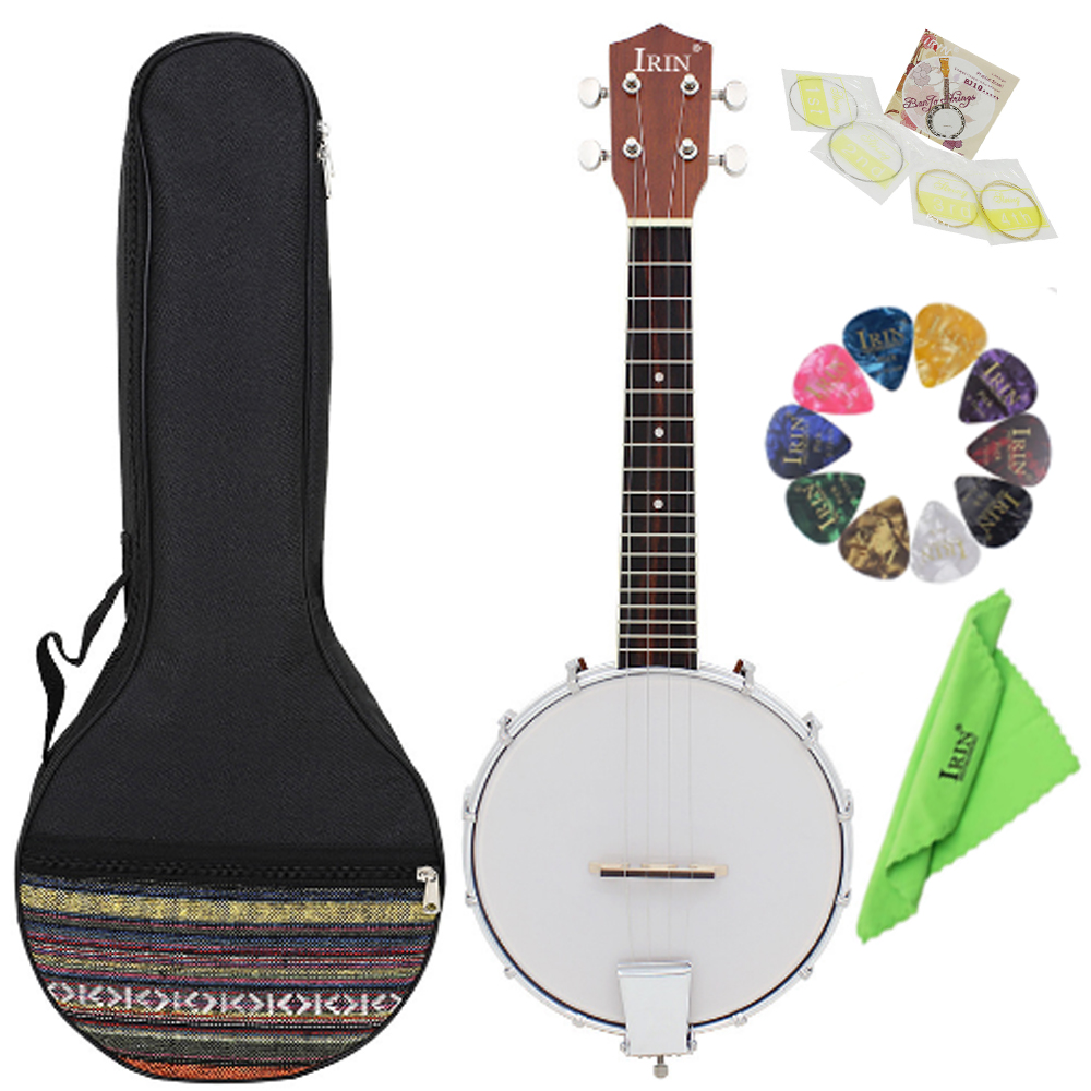 Musical Instrument Irish - Irin 4สายเครื่องดนตรีแบนโจเหมาะสำหรับการเล่นดนตรีแจ๊สแบบไอริชนิ้วพร้อมอุปกรณ์เสริมแพคเกจ