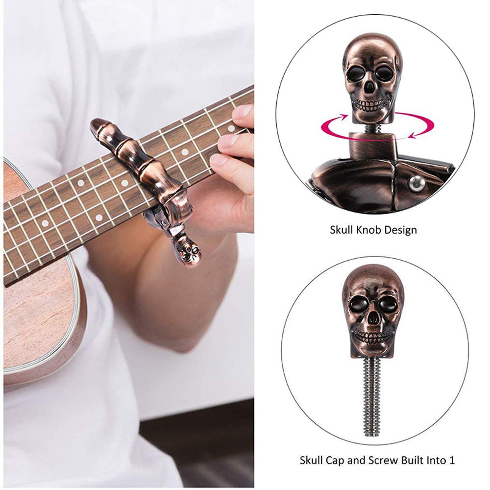 คาโป้กีตาร์รูปหัวกะโหลกสำหรับก - Musical Instrument Note บทวิจารณ์และราคา