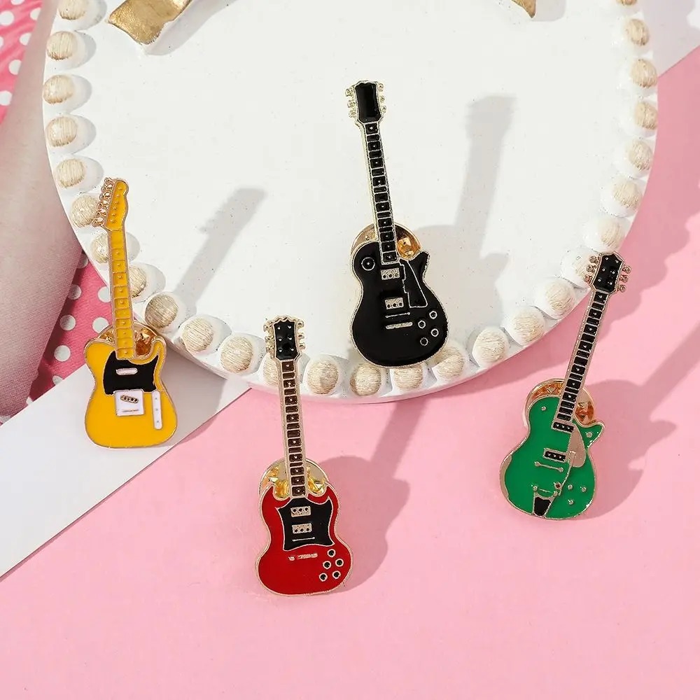เข็มกลัดรูปกีตาร์โลหะเคลือบแบบ - Musical Instrument Jewelry บทวิจารณ์และราคา