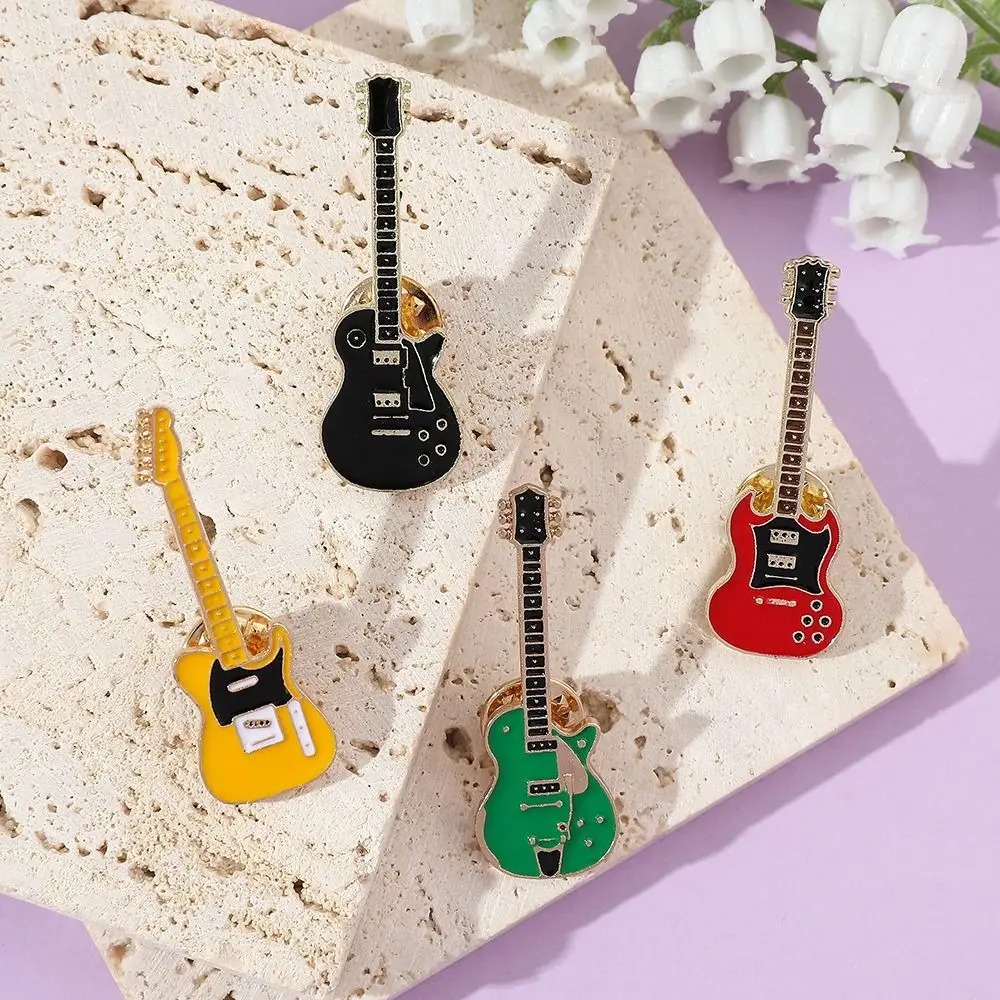 เข็มกลัดรูปกีตาร์โลหะเคลือบแบบ - Musical Instrument Jewelry บทวิจารณ์และราคา