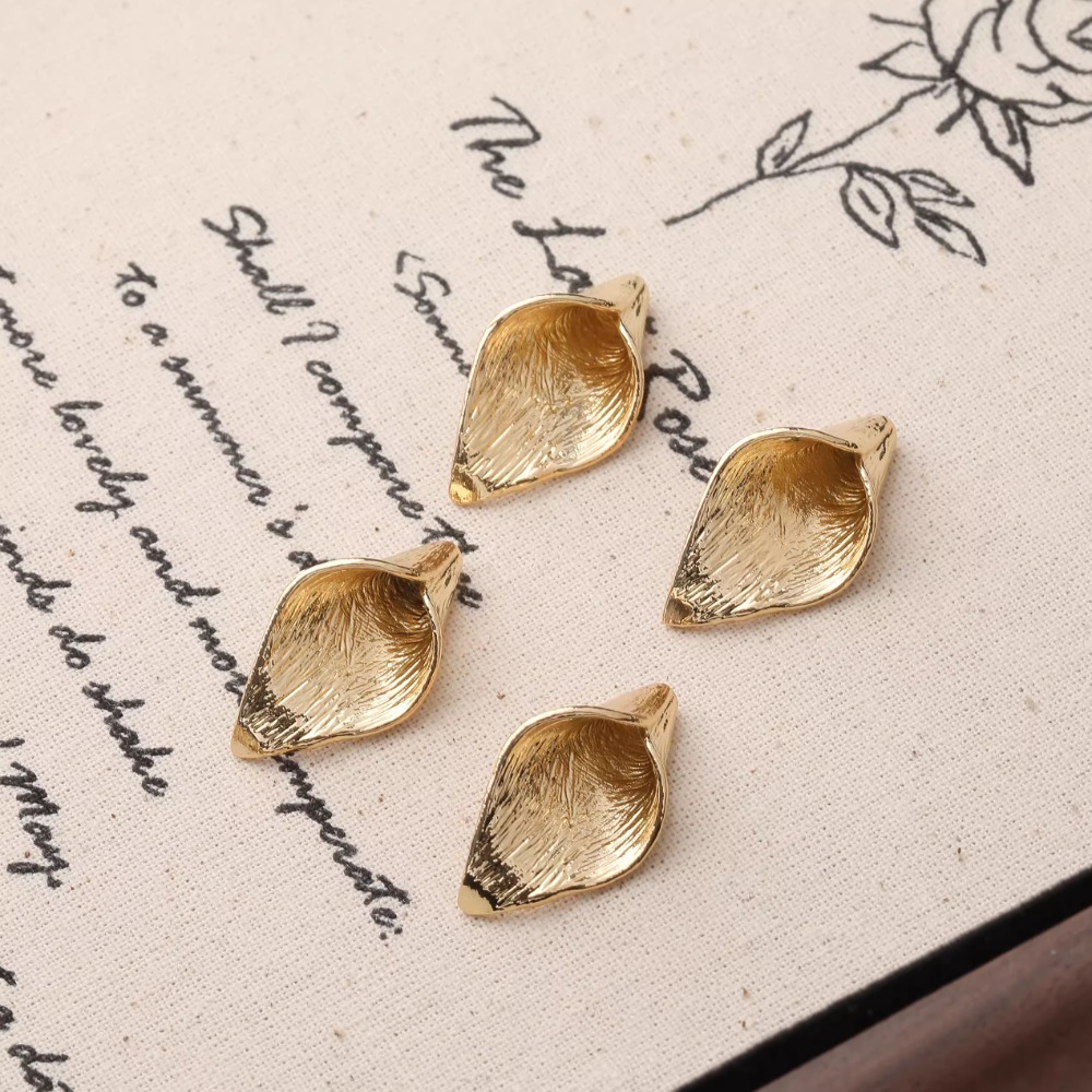4PCS Dainty Hornกลีบดอกไม้Char - Musical Instrument Jewelry บทวิจารณ์และราคา