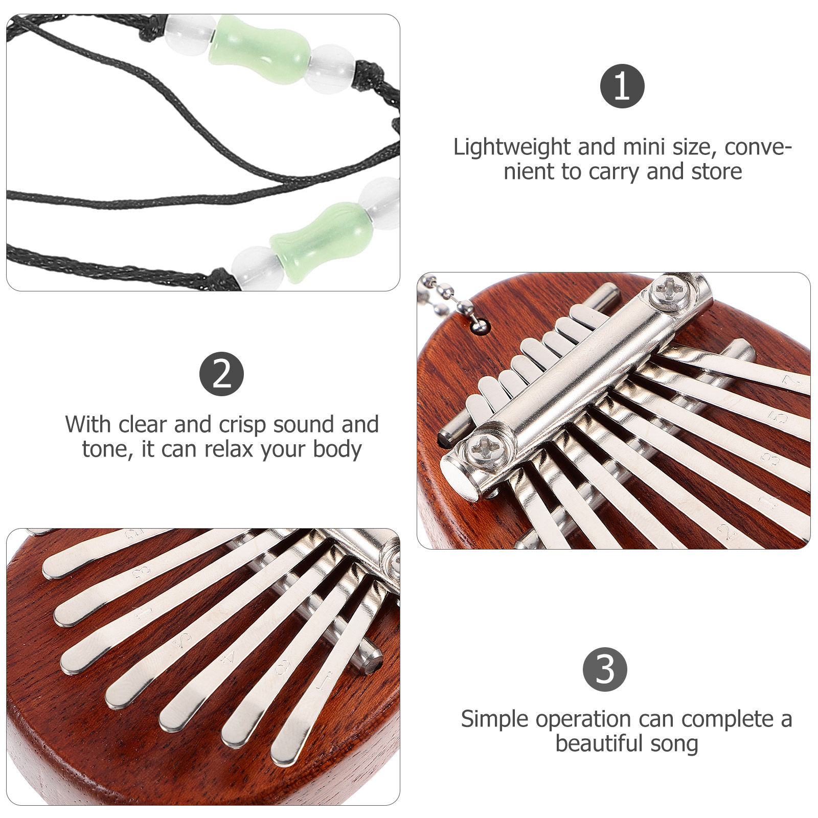 คาลิมบาขนาดเล็ก 8 คีย์ 1 ชุด เ - A Musical Instrument With Keys บทวิจารณ์และราคา
