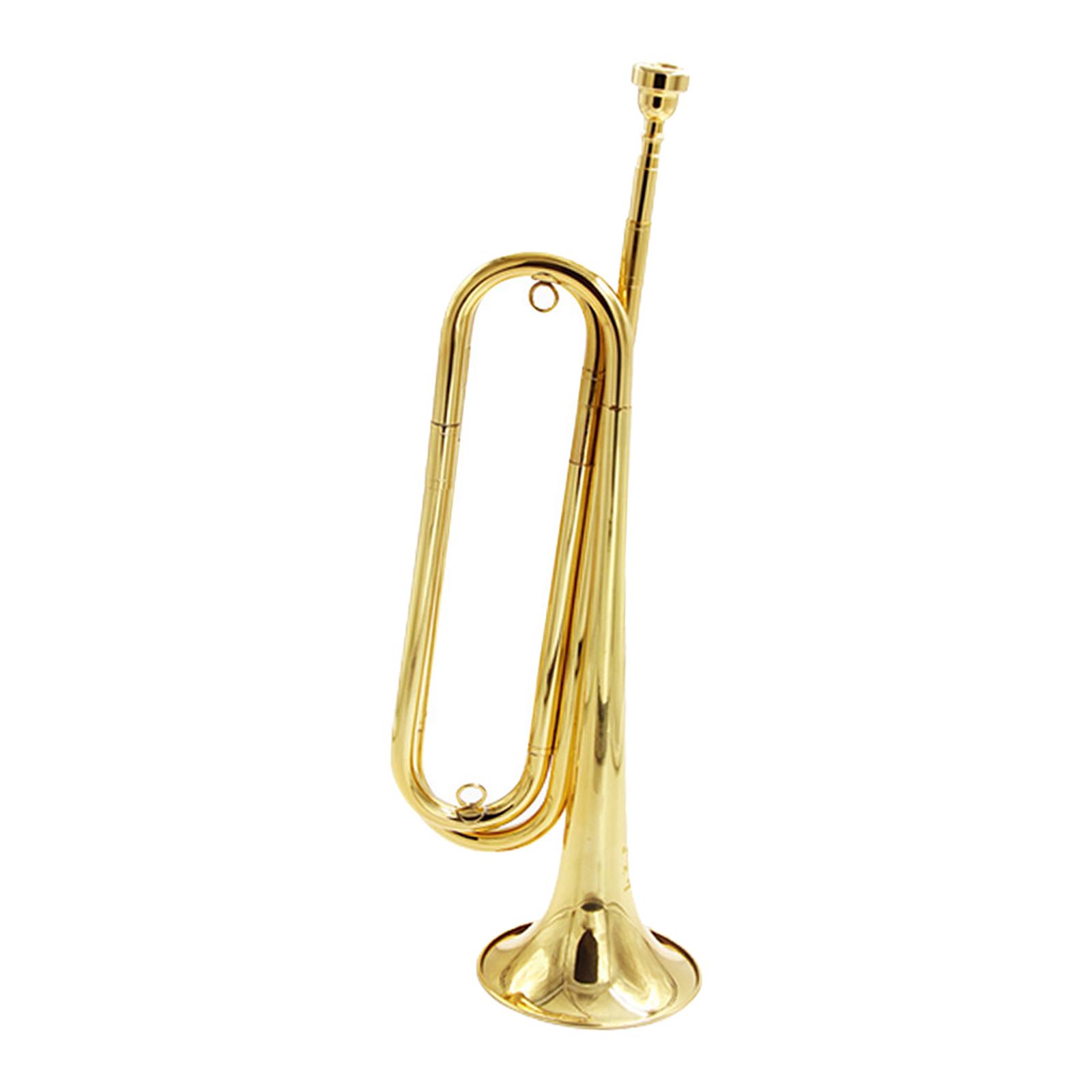 ทรัมเป็ตทหารม้าแตรเป่าทองเหลือ - Musical Instrument Bugle บทวิจารณ์และราคา