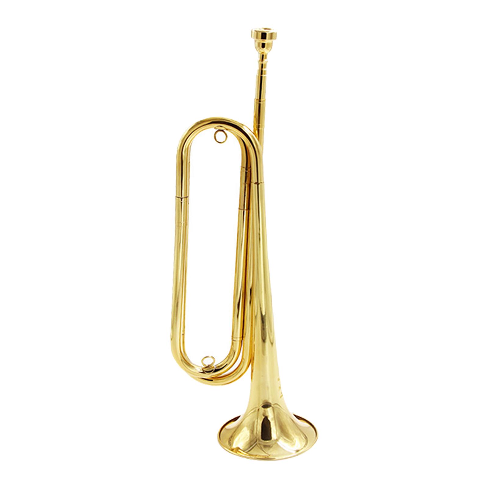 ทรัมเป็ตทหารม้าแตรเป่าทองเหลือ - Musical Instrument Bugle บทวิจารณ์และราคา