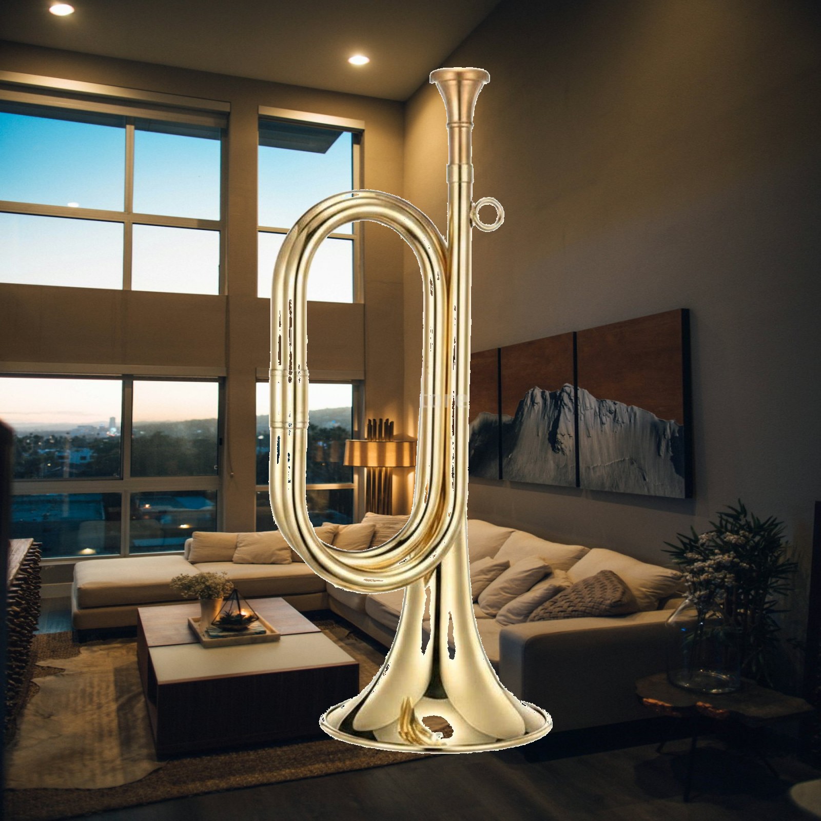 แตรทองเหลืองแบบพกพาสำหรับกองทห - Musical Instrument Bugle บทวิจารณ์และราคา