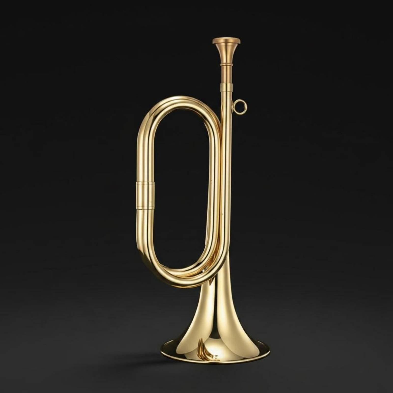 แตรทองเหลืองแบบพกพาสำหรับกองทห - Musical Instrument Bugle บทวิจารณ์และราคา
