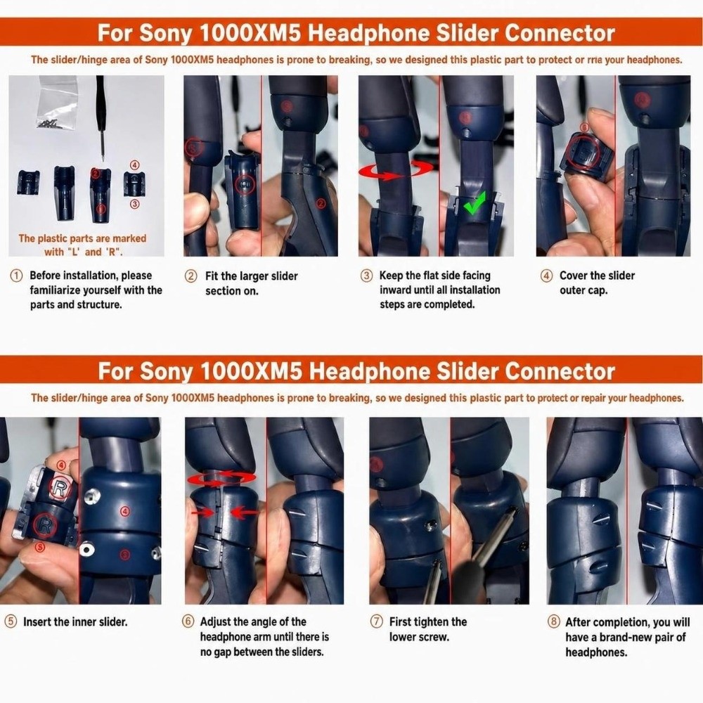 ชุดซ่อมบานพับหูฟังพลาสติกพร้อม - Sony Headphone Wh-1000Xm5 บทวิจารณ์และราคา