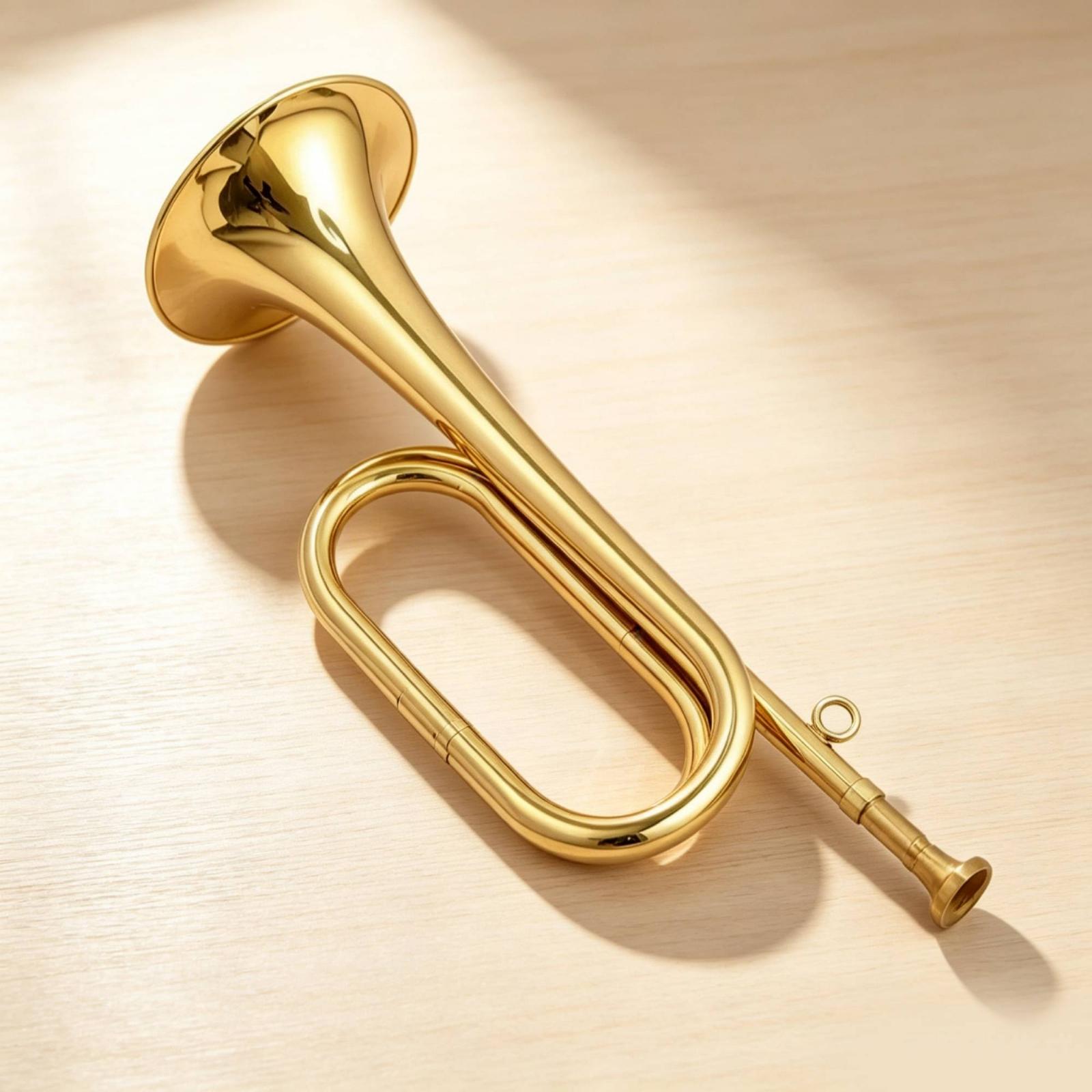 แตรลมทองเหลืองขนาดเล็กพร้อมห่ว - Musical Instrument Bugle บทวิจารณ์และราคา