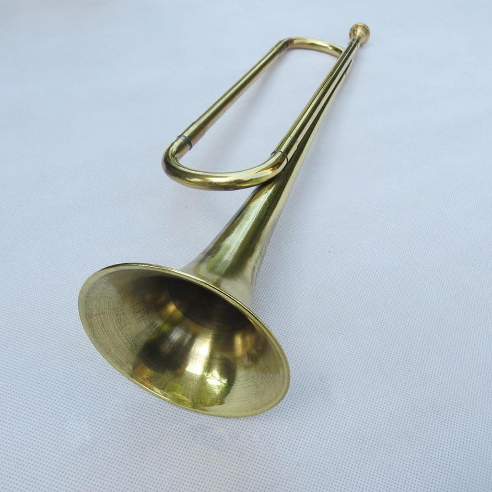 แตรทองเหลืองขัดเงาแบบ C แฟลต ท - Musical Instrument Bugle บทวิจารณ์และราคา