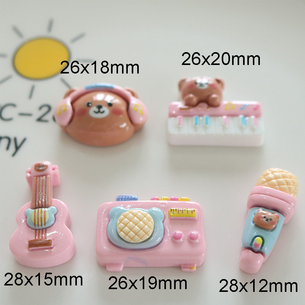 10ชิ้นหมีเงาวาวเครื่องดนตรีเรซ - Musical Instrument Jewelry บทวิจารณ์และราคา