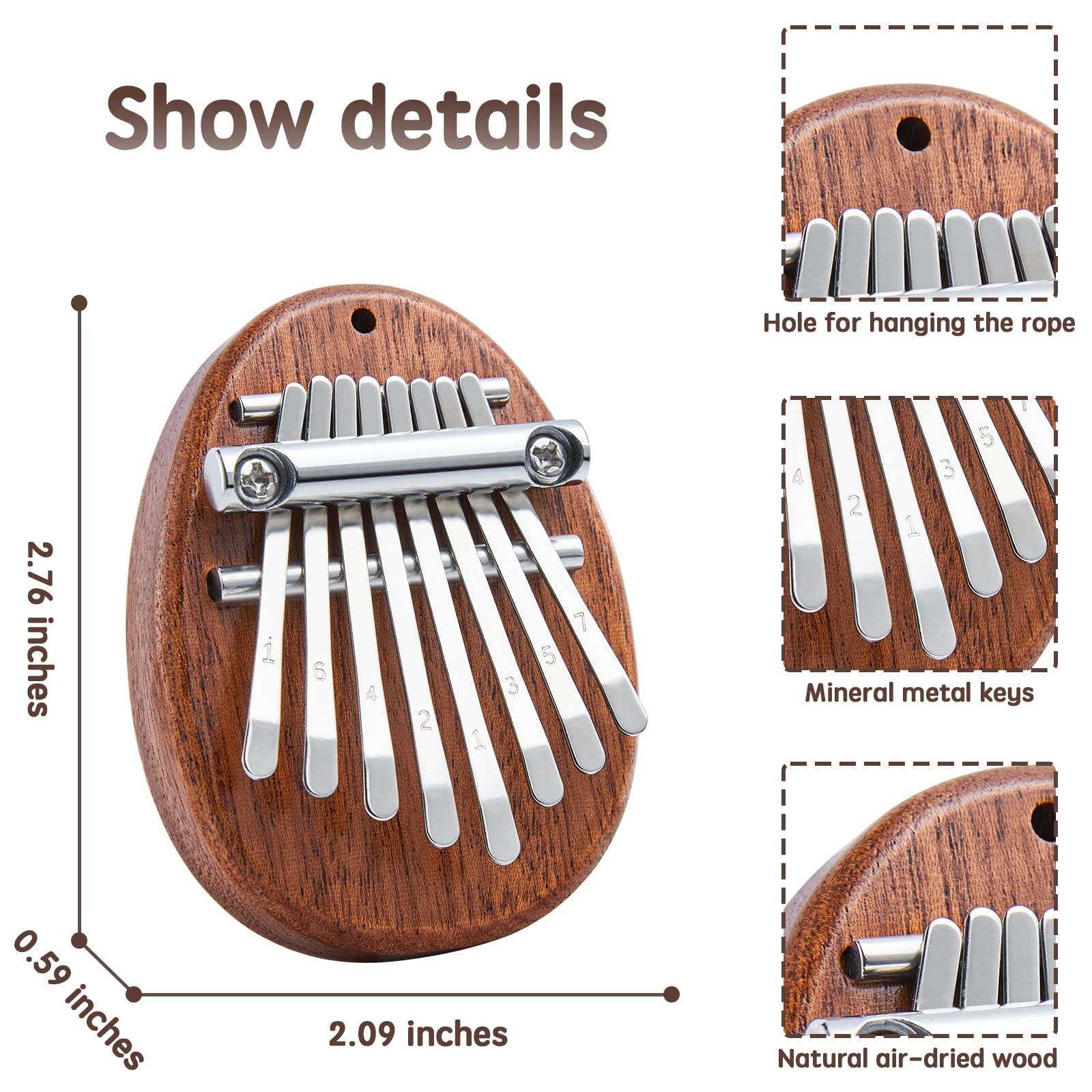 คาลิมบาเปียโนนิ้วหัวแม่มือ8คีย - Musical Instrument Balalaika บทวิจารณ์และราคา